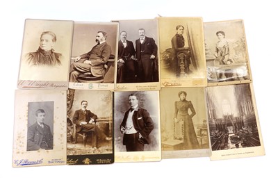 Lot 185 - A collection of 107 carte de visite photograpahic cards