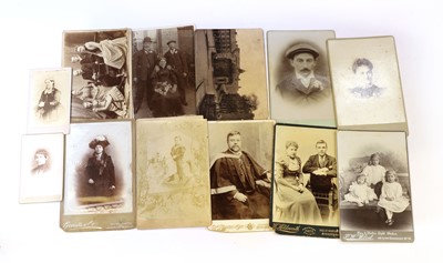 Lot 185 - A collection of 107 carte de visite photograpahic cards