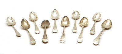 Lot 47 - Ten Georgian Old English pattern serving spoons