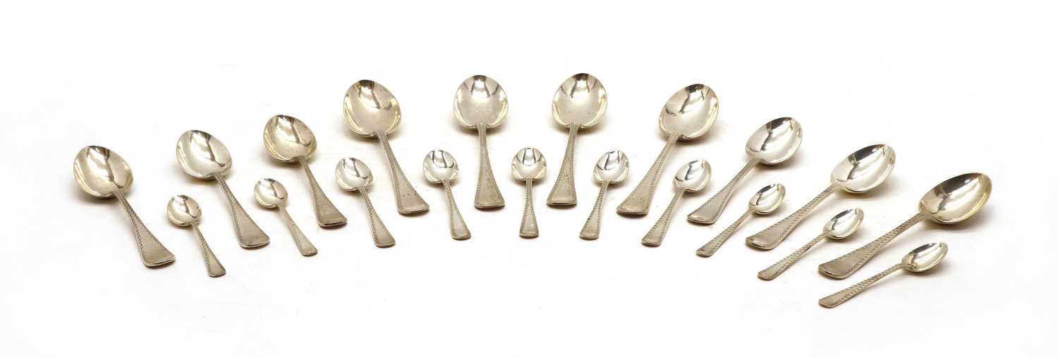 Lot 22 - A part set of twenty Old English silver spoons