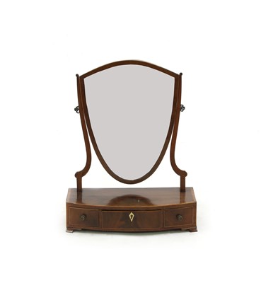 Lot 253 - A 19th century mahogany dressing table mirror