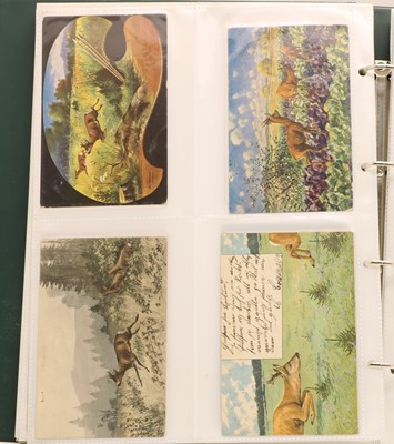 Lot 90 - A collection of over 150 postcards of deer