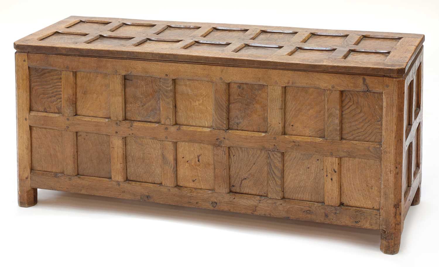 Lot 68 - An oak blanket chest