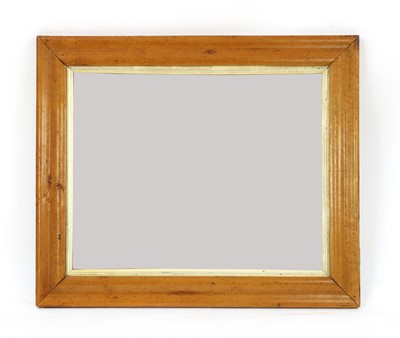 Lot 314 - A birds eye maple framed wall mirror