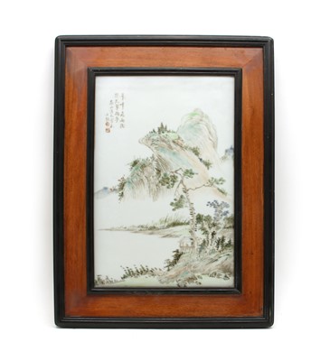 Lot 150 - A Chinese porcelain panel