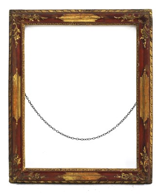 Lot 668 - A painted and parcel-gilt picture frame