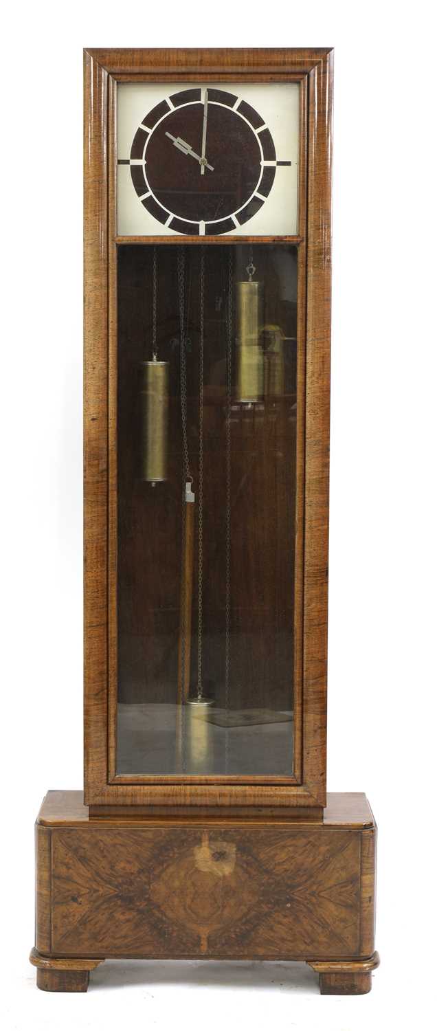 Lot 166 - An Art Deco walnut longcase clock