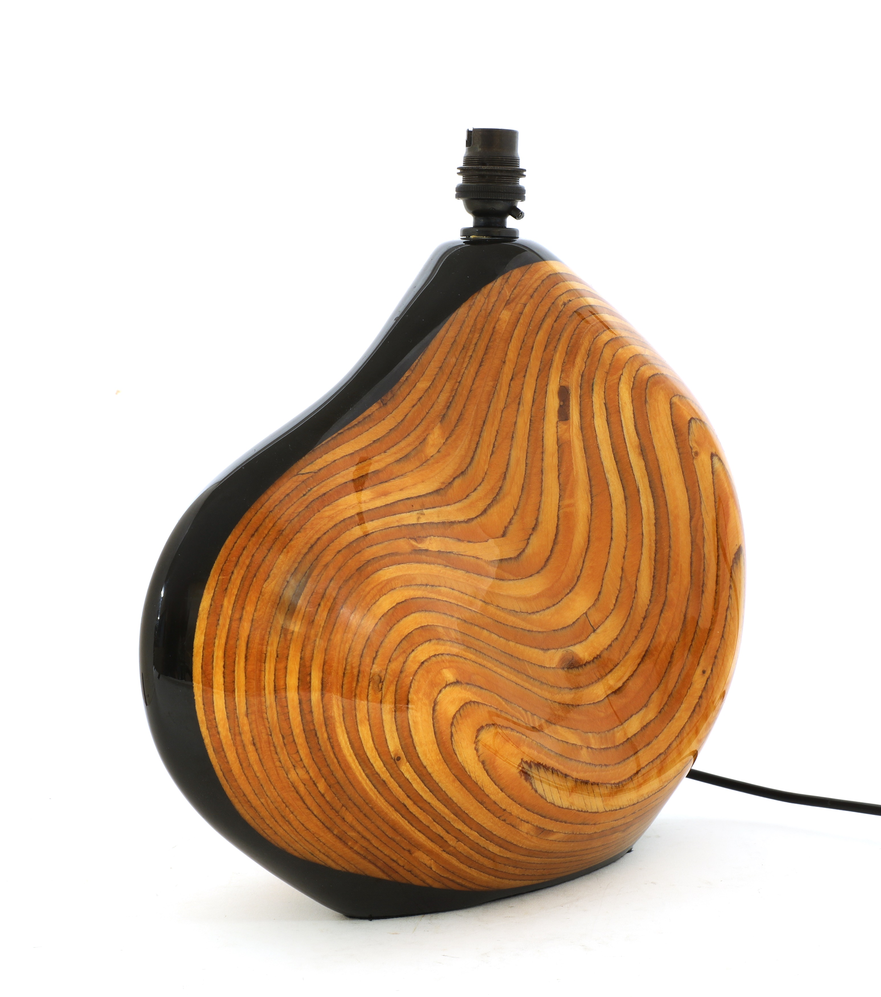 Lot 343 A carved and lacquered table lamp,