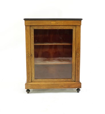 Lot 276 - A Victorian inlaid walnut pier cabinet