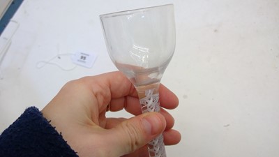 Lot 95 - An 18th century air twist wine glass