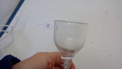 Lot 95 - An 18th century air twist wine glass