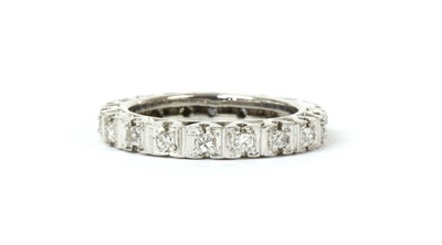Lot 73 - A white gold diamond set full hoop pendant or full eternity ring