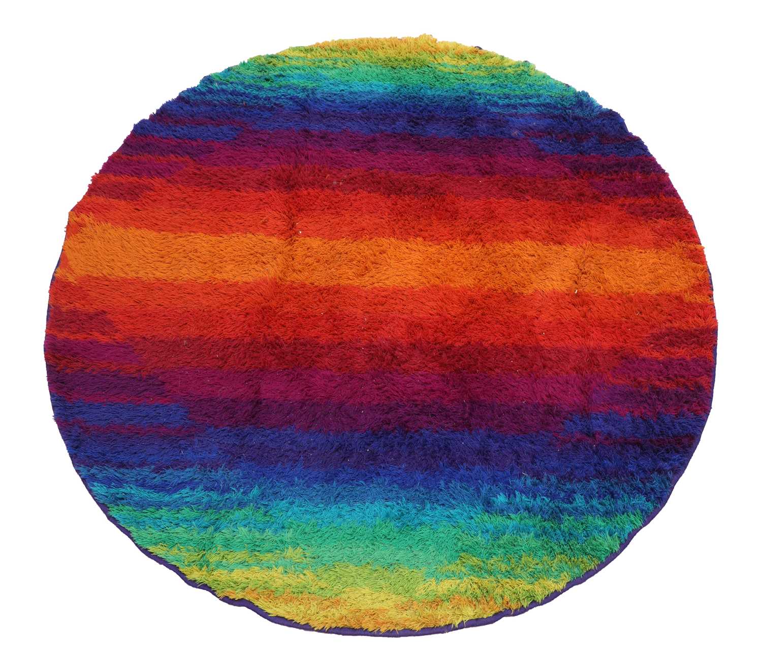 Lot 436 - A Danish 'Rainbow' circular rug