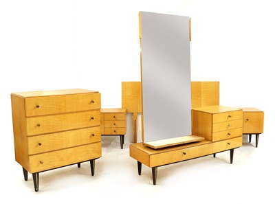 Lot 459 - A suite of maple bedroom furniture