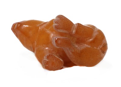 Lot 343 - A Chinese amber carving