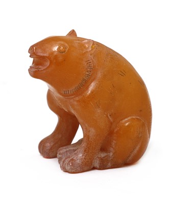 Lot 343 - A Chinese amber carving