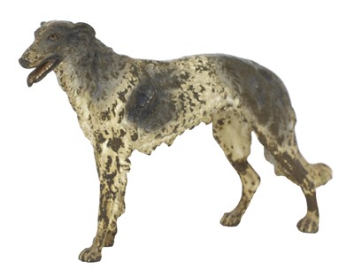 Lot 226 - A cold-painted bronze figure of a borzoi