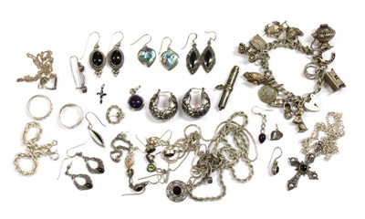 Lot 248 - A quantity of silver jewellery