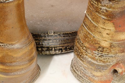 Lot 241 - Micki Schloessingk (b.1949), two salt-glazed stoneware vases