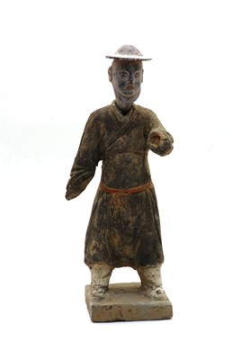 Lot 27 - A Chinese terracotta male figure