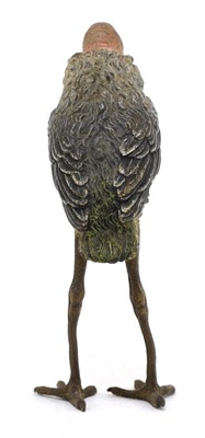 Lot 171 - A Vienna cold-painted bronze Marabou stork