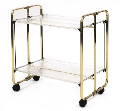 Lot 494 - A contemporary folding two-tier trolley