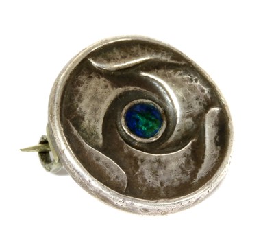Lot 31 - A silver enamel brooch, by William Hair Haseler