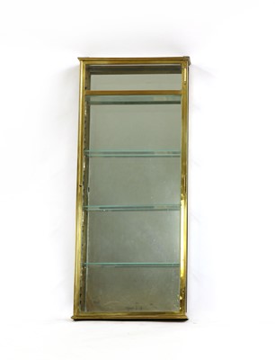 Lot 234 - A French brass wall hanging display cabinet