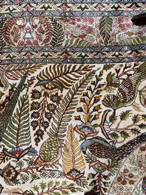 Lot 91 - A silk Qum rug