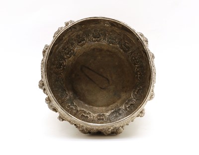 Lot 219 - A Burmese silver repoussé bowl