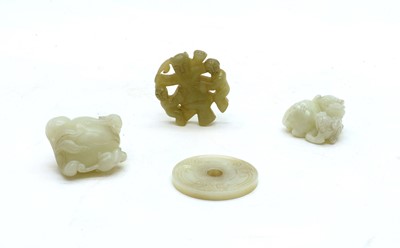 Lot 33A - A collection of Chinese jade carvings