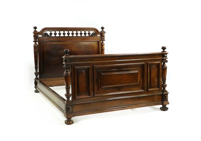 Lot 262 - A French Louis XIV-style rosewood queen size bed