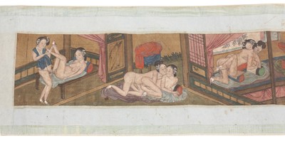 Lot 171 - A Chinese erotic hand scroll