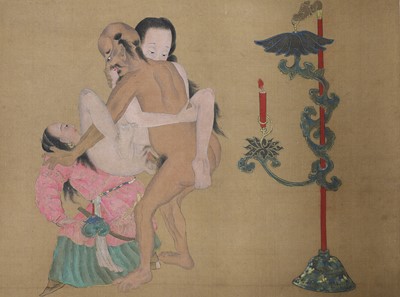 Lot 172 - A collection of five erotic paintings