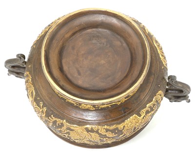 Lot 241 - A Chinese bronze censer