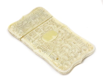 Lot 145 - A Chinese ivory card case