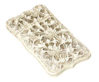 Lot 145 - A Chinese ivory card case