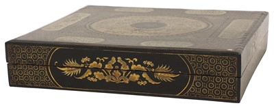 Lot 261 - A Chinese lacquered games box