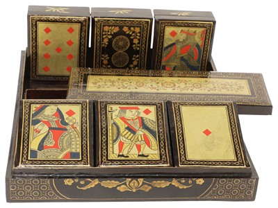 Lot 261 - A Chinese lacquered games box