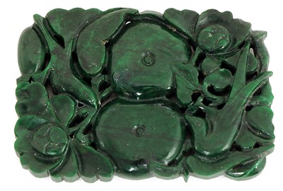 Lot 102 - A Chinese nephrite jade plaque