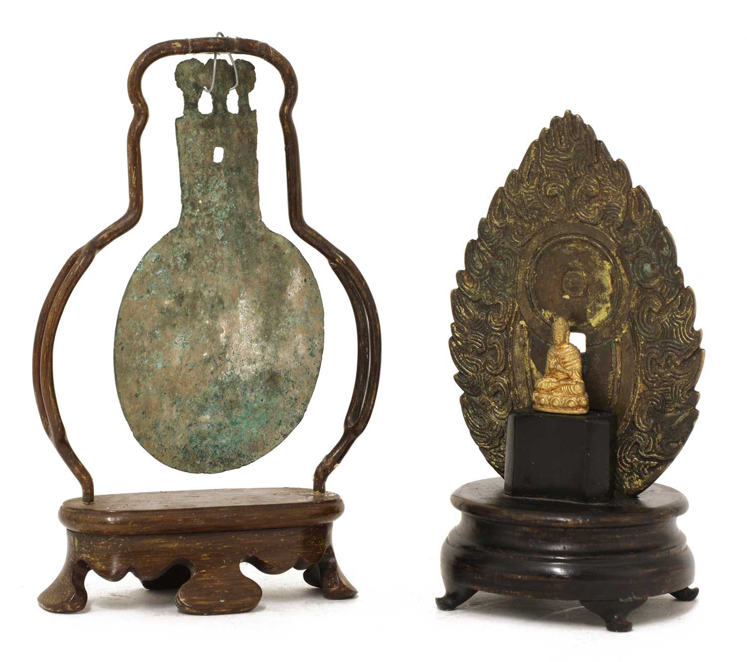 Lot 236 - A Chinese bronze mandorla