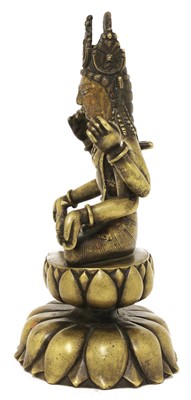 Lot 129 - A Chinese bronze bodhisattva