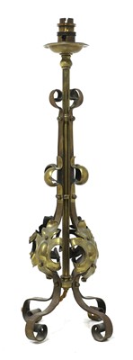 Lot 47 - A brass table lamp