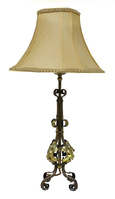Lot 47 - A brass table lamp