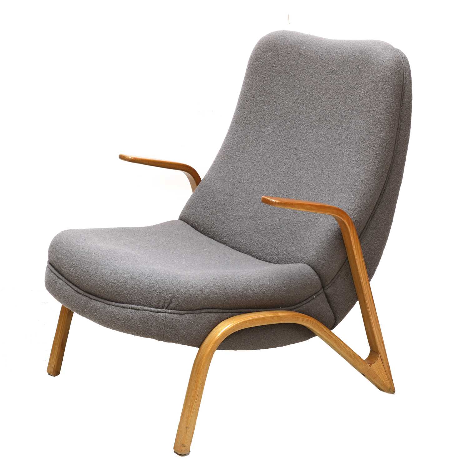 Lot 375 - A contemporary ash cantilever chair