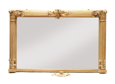 Lot 239 - A William IV giltwood overmantel mirror