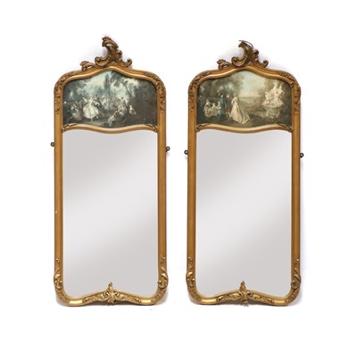 Lot 245 - A pair of French pier mirrors