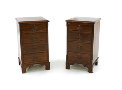 Lot 336 - A pair of George III-style mahogany bedside chests