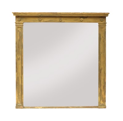 Lot 237 - A giltwood overmantel mirror