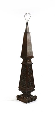 Lot 283 - An oak Arts and Crafts standard lamp